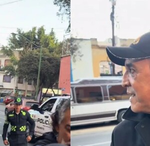 Luis Felipe Tovar en un momento de tención en la Ciudad de México