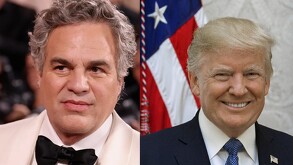 Actor Mark Ruffalo y presidente de Estados Unidos Donald Trump