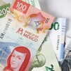 Dólares y pesos mexicanos.