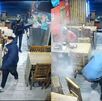 un delincuente encara al cliente de la taquería el asadito de amozoc y le dispara