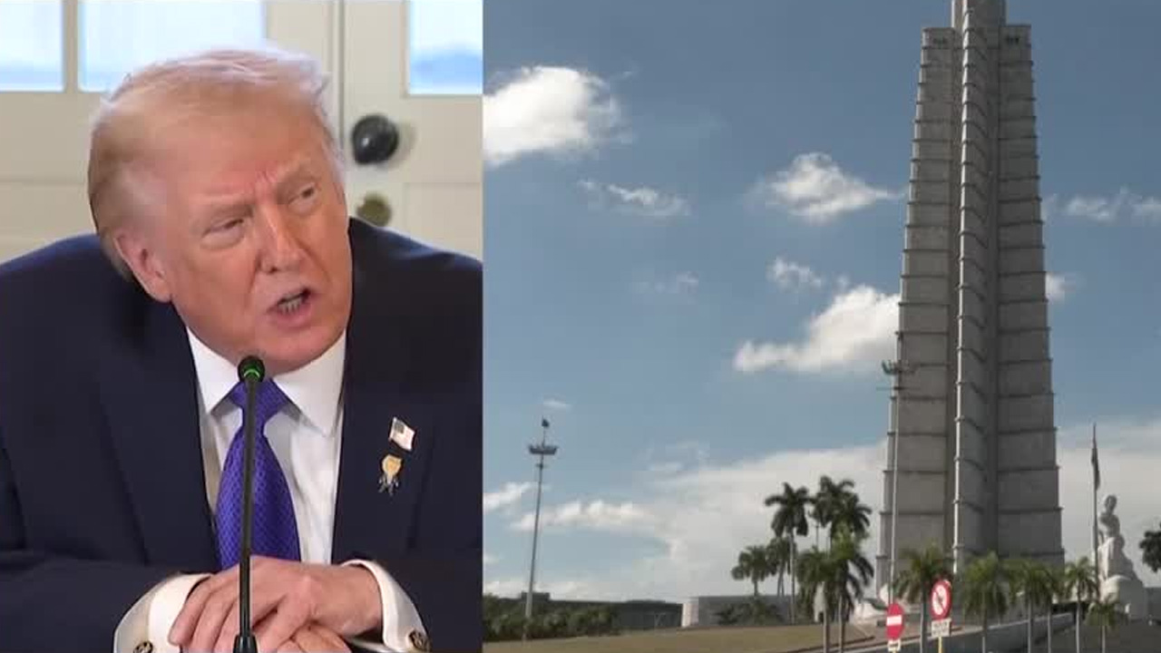 Donald Trump compartió en Truth Social una imagen manipu­lada donde aparece con el título de “presidente interino de Venezuela”