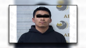 Hombre presentado por la Fiscalía de Puebla tras ser vinculado a proceso.