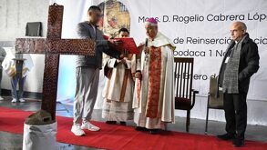 Inauguración obras templo parroquial en Cereso 1 Norte en Apodaca.