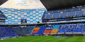 El césped del Estadio Cuauhtémoc deberá ser rehabilitado, luego de presentar daños en el partido Puebla vs Mazatlán.