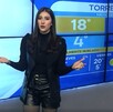 Fany Ramírez dando el pronóstico del clima.