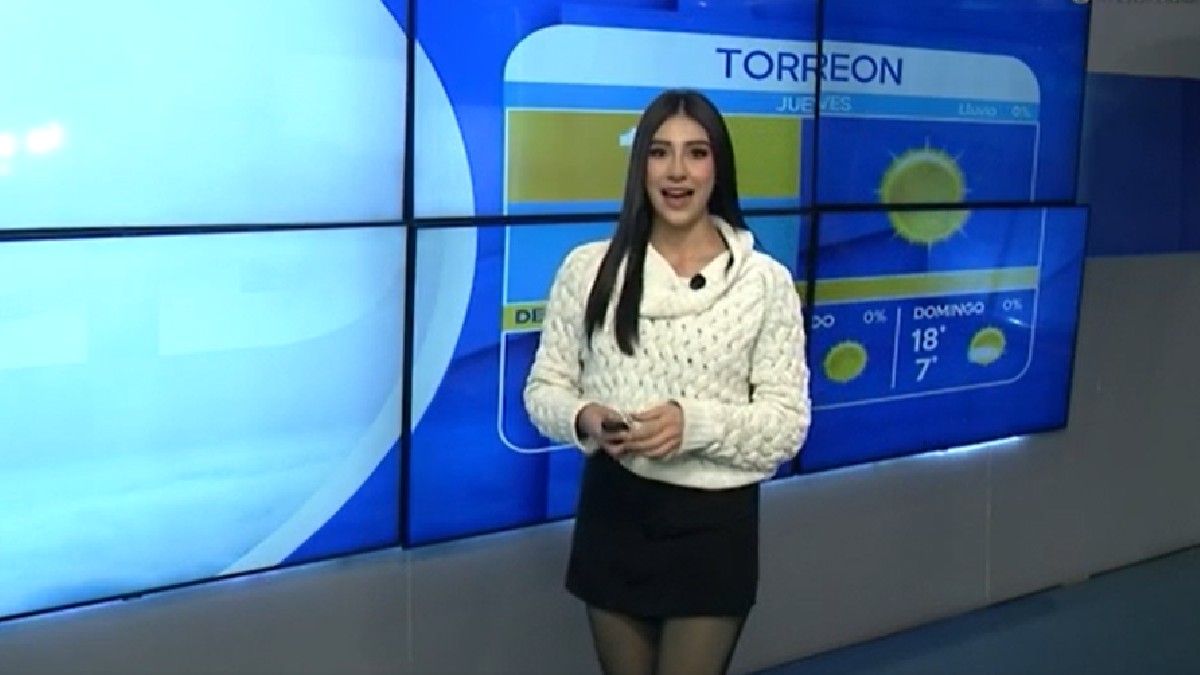 Fany Ramírez en el pronóstico del tiempo.
