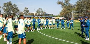 Jugadores del Club América entrenando con André Jardine
