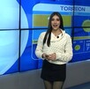 Fany Ramírez en el pronóstico del tiempo.