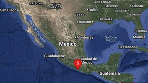 Mapa del sismo de hoy 16 de enero, con epicentro en Guerrero.
