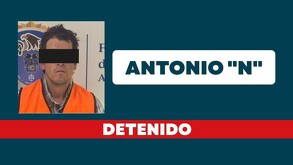 Ficha de detención de la Fiscalía de Jalisco con imagen de Antonio N con los ojos censurados por un recuadro negro