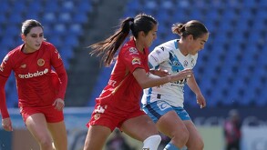 Jugadoras de Toluca y Puebla Femenil en la jornada 3 de Liga MX Femenil.