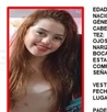 Ficha de búsqueda de joven desaparecida en Juárez, Nuevo León.