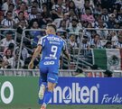 Germán Berterame durante el partido de Concachampions donde Rayados enfrentó y derrotó al Inter de Miami.