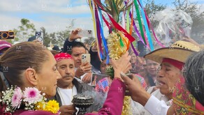Como parte del Plan de Justicia, Sheinbaum destacó la entrega del reconocimiento del nuevo ejido Cruz del Palmar.