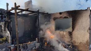 La vivienda tras el incendio en San Isidro