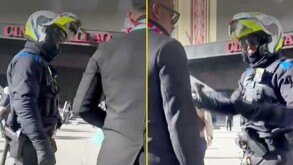 Policías de España impidieron grabaciones de funcionarios de Jalisco en la vía Pública.