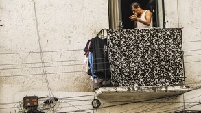 Balcón en una casa de la Ciudad de México.