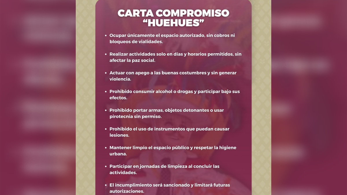 reglamento carnaval de huehues puebla 2026