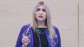 Idamis Pastor, fiscal de Puebla, durante su comparecencia en el Congreso del estado.