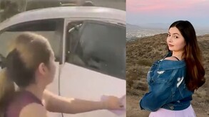 La Nicholette siendo levantada por unos hombres abordo de un carro blanco.