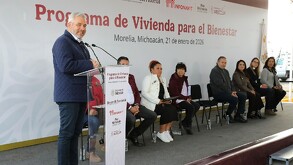 Inicia en Michoacán la entrega de 82 mil viviendas del Programa de Vivienda para el Bienestar, como parte del Plan Michoacán por la Paz y la Justicia, con apoyo