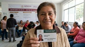 Persona tramitando credencial del servicio universal de salud