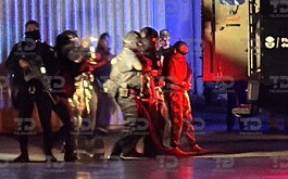 Elementos de seguridad y vehículo pesado