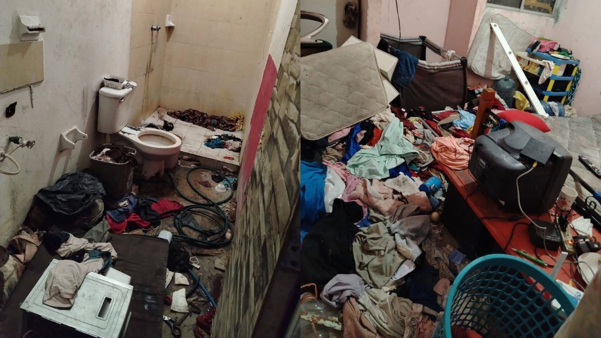 Imágenes de la vivienda de Valle Alto, Veracruz, en donde fue rescatada una bebé de 6 meses de edad por maltrato.