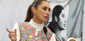 Claudia Sheinbaum Pardo, presidenta de México, en su habitual conferencia de prensa matutina.