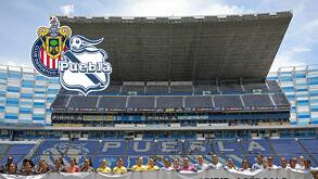 Estadio Cuauhtémoc en un partido de Liga MX Femenil.