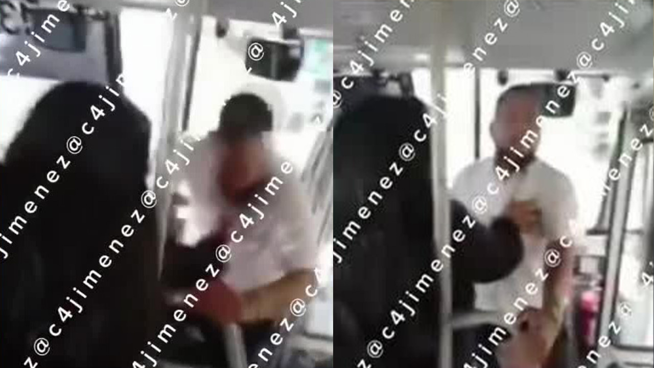 Conductores de la ruta Auditorio-Km 13 se enfrentaron verbalmente con usuarios que reclamaron su forma de conducir.