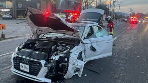 carro volcado en carretera nacional