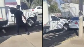 El incidente, que involucró amenazas con un arma blanca y un intento de atropellamiento, terminó en un choque que afectó a terceros.