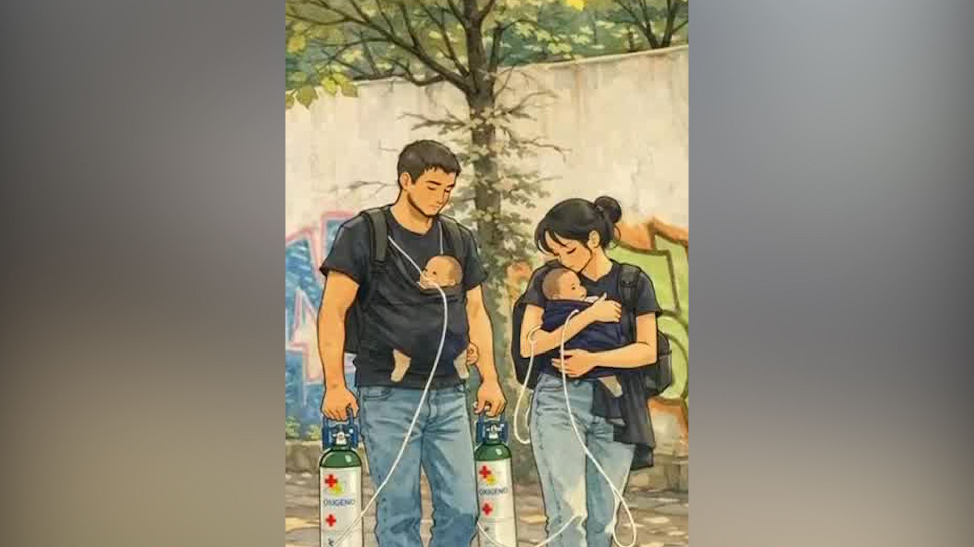 La pareja frecuenta el Hospital Militar, lugar donde fueron captados conmocionando a usuarios de redes sociales.