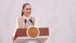 la presidenta claudia sheinbaum en su conferencia de puebla desde puebla
