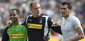Marc-André ter Stegen y Juan Arango en su época en Borussia Monchengladbach.