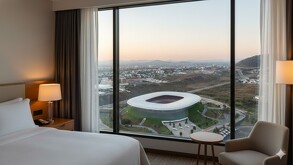 Listado de hoteles más cercanos al Estadio Akron de Guadalajara.