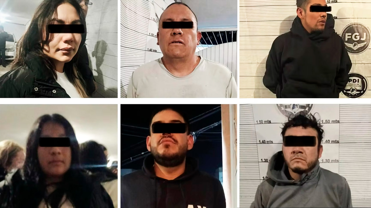Autoridades detuvieron a seis personas presuntamente ligadas a robos de vehículos con violencia en el Valle de Toluca.