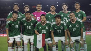 Jugadores de la Selección Mexicana previo al partido ante Panamá.