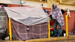 Persona indigente en frío en Monterrey