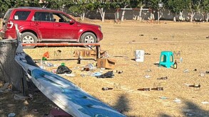 El campo de futbol de la comunidad de Loma de Flores, en el municipio de Salamanca, fue escenario de una escena marcada por la tragedia.