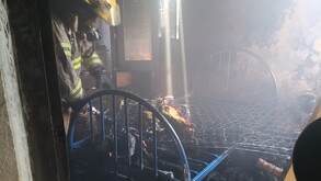 casa quemada en ciudad nazas Torreón, bomberos atendiendo el siniestro.