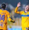 Jugadoras de Tigres Femenil celebrando el gol ante Atlas en la Jornada5 del Clausura 2026.