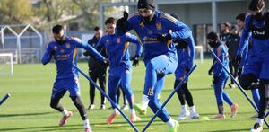 Juan Brunetta entrenando con Tigres previo a la jornada 4 del Clausura 2026 en la Liga MX.