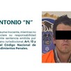 Ficha de detención de asesino en Teocaltiche