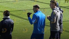 Germán Berterame entrena por separado en El Barrial.
