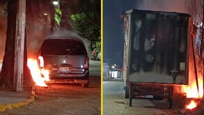 Incendios en dos vehículos de Guadalajara son provocados por un sujeto que cargaba un bidón.