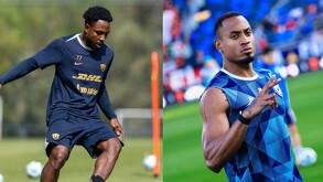 Álvaro Ángulo y Willer Ditta en sus entrenamientos.