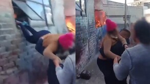 Policías de la SSC rescatan mujer con síndrome de Down durante incendio en Iztapalapa.