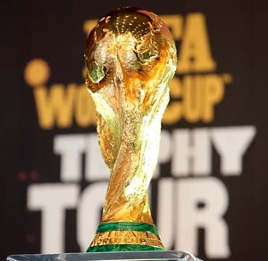 Trofeo Copa Mundial 2026 durante una exhibición